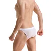 Men's Low Waist Ice Silk Solid Color Brief Panties Breathable Thin Bikini Briefs Underwear
