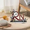 Diamond Painting Acrylic Butterfly Letter Clock Ornament