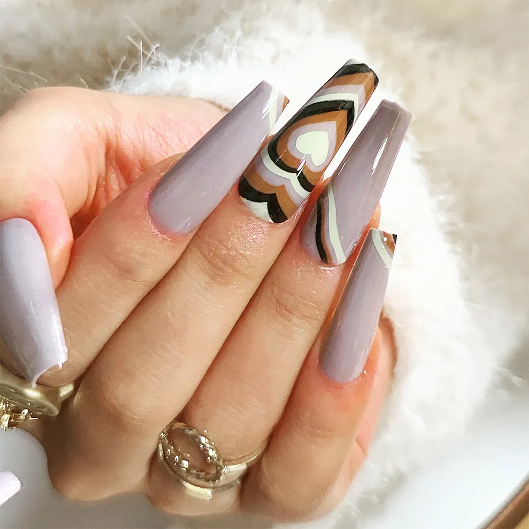 24pcs Butterfly Nail Patch Glue Type Removable Long Paragraph Fashion Manicure Wearable False Nails Patch With Glue Fake Nails-Nail Inspo