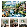 (US Local)Swan Hut-11CT Stamped Cross Stitch Kit(60x40cm)