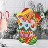 >SALE<Desktop Round Diamond Painting Ornament Acrylic Xmas Stocking (#4)