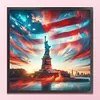 Independence Day Scenery-11CT Stamped Cross Stitch 40*40cm/15.75*15.75in