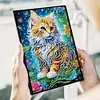 (US Local)50-Page A5 Cat Diamond Painting Notebook for Adult Holiday Birthday Gift
