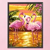 Cross Stitch Kits 11CT Stamped DIY Flamingo Full Embroider Needlework(Brand)