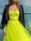 Fluorescent Solid Color Backless A-Line Bandeau Party Midi Dress