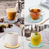 8Pcs Diamond Painting Crushed Flower Coasters Craft Kit with Holder