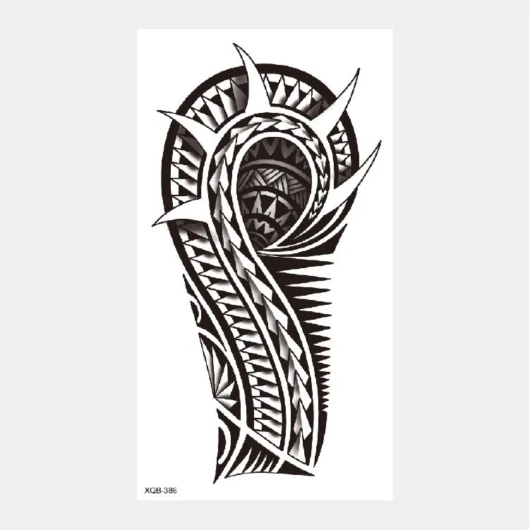 Sdrawing Temporary Tattoo Stickers Animal Tiger Lion Wolf Head Domineering Half Arm Big Picture Water Transfer Tatto Sticker