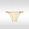 Men's Sexy Low Waist Ice Silk Ultra-Thin Transparent Breathable Briefs