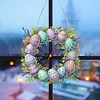 Diamond Painting Acrylic Easter Bunny Clock for Home Wall Decor