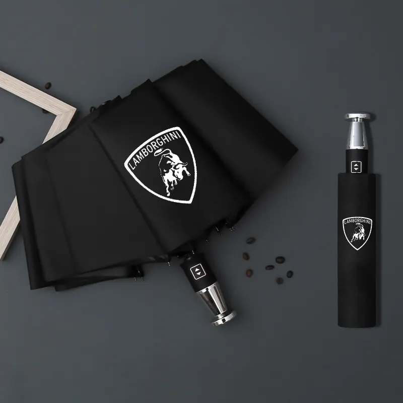  VIP business folding 10-bone black plastic umbrella