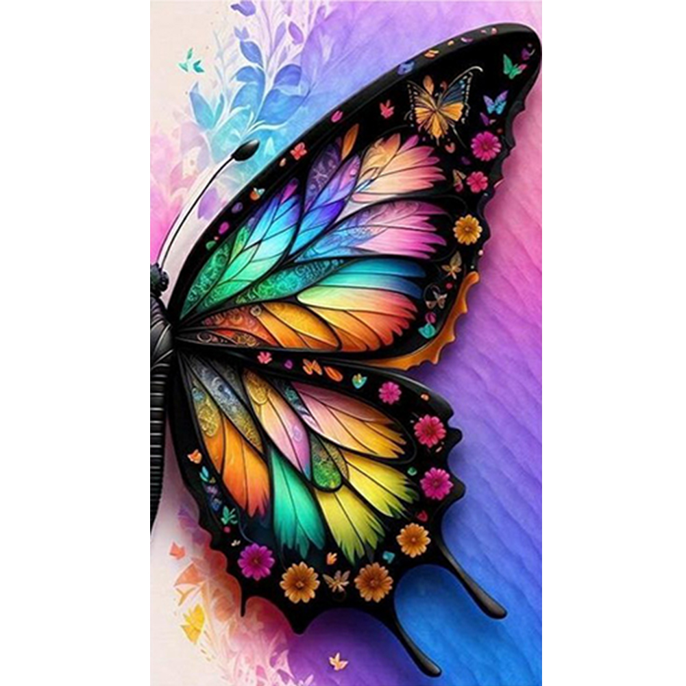 Half Butterfly-Paint by Numbers-40x70cm