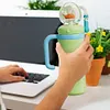 Stainless Steel Whale Fountain Tumbler with Handle Drinking Cup Creative Gift
