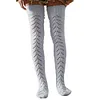 Hollow Long Tube Over The Knee Socks Knitted Pile Socks