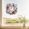 DIY Wreath 5D Hanging Clock Art Craft for Living Room Decoration
