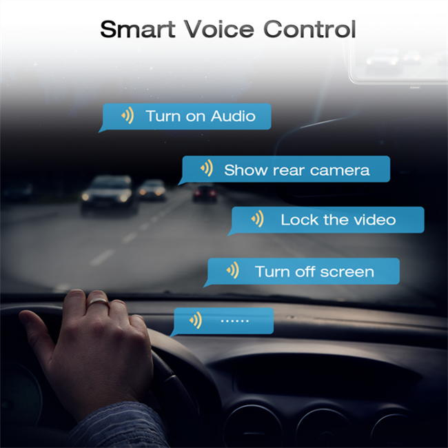 Garlaven 4K Dual Dash Cam 12" Mirror GPS Full Touch Screen Car Recorder