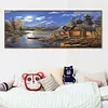 (Big Size) 5D Full Drill Round Diamond Painting Riverside Lodge Mosaic for Bead Art