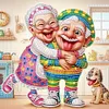 (US Local)4Pack Old Couple-Special Shaped Diamond Painting Kit(30x30cm)