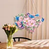 (Single Sided) Diy Floral Animal Special Shaped Diamond Painting Pendant