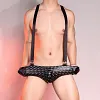 PU embossed imitation leather sexy nightclub home sexy underwear