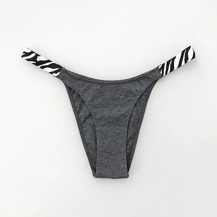 European And American New Panties Sexy Solid Color Panties Fashion Comfort Zebra G-String Low Waist Seamless Underpants Lingerie