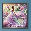 Lily Dancing Girl-Partial Special Shaped Diamond painting 30*30CM