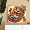 Diamond Painting-DIY Crystal Rhinestone Photographing Lion