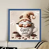 (Multi-Style) Coffee Gnome-11CT Stamped Cross Stitch 40*40cm/15.75*15.75in