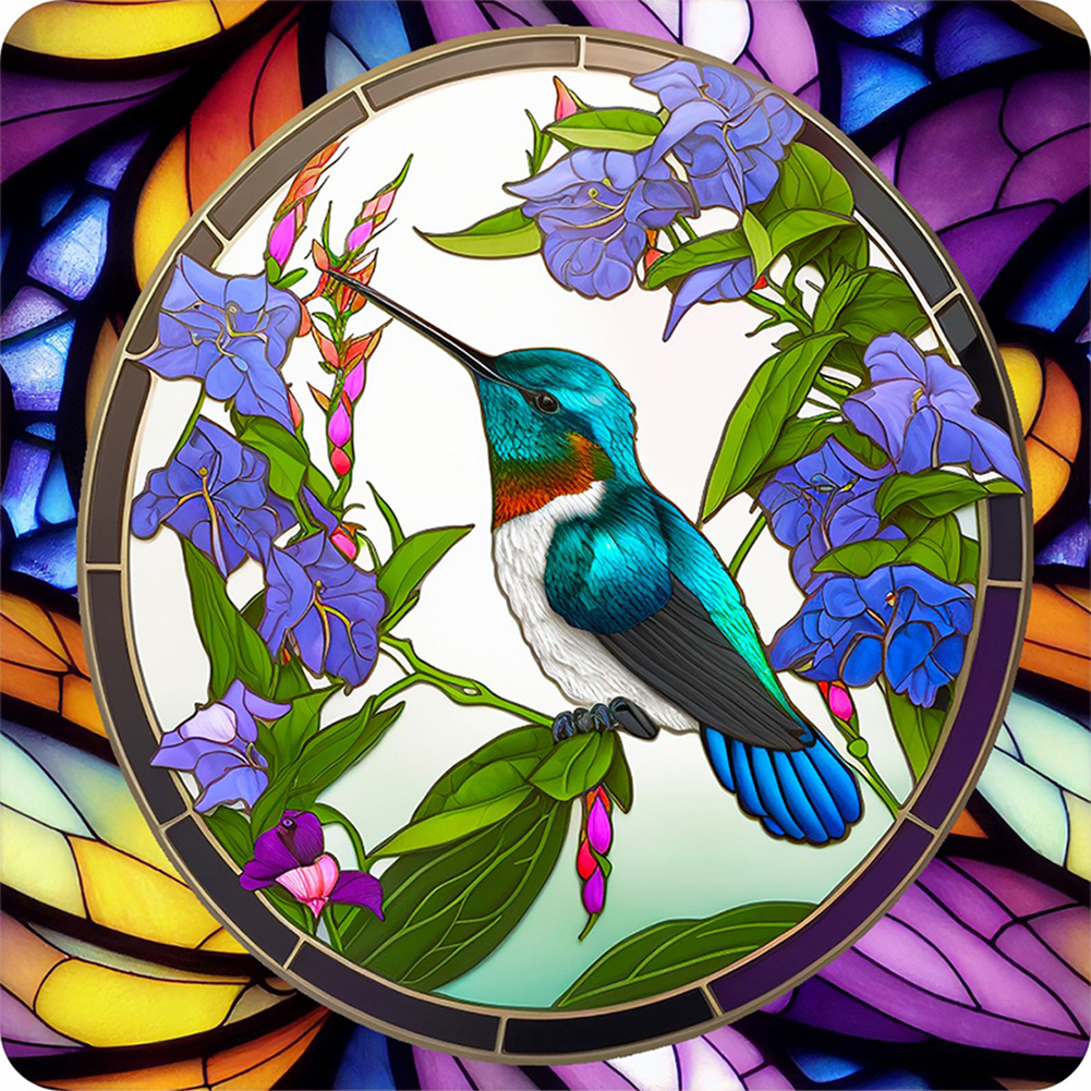 Hummingbird-Paint by Numbers-16"x16"/40x40cm
