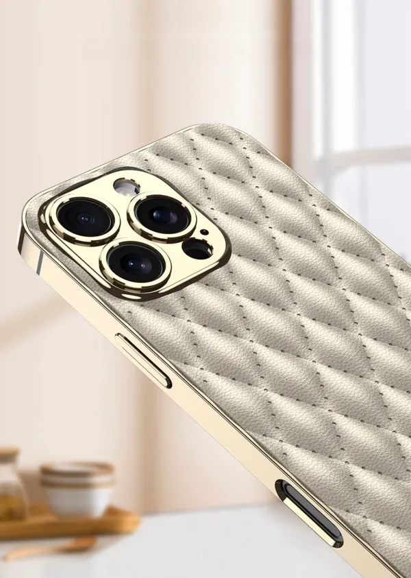 Apple Xiaoxiangfeng Mobile Phone Case Rhombus Leather Case