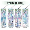 (US Local)Santa Claus A5 Size Diamond Painting Notebook Set with 4Pcs Bookmark Gift