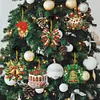 (US Local)6pcs Christmas  DIY Diamond Painting Art Pendant Wall Door Decoration