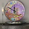 DIY Round Metal Tin Owl Diamond Painting Special Shaped  Clock Kit