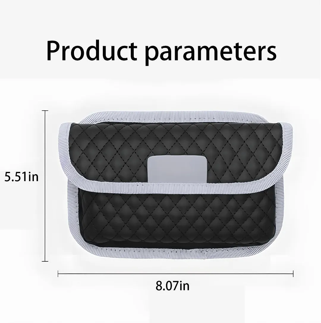Car Seat Side Pocket Organizer, PU Leather Multifunctional Automotive Storage Bag for Phones Keys Cards, Mini Seat Gap Filler Pouch for Door Console, Universal Vehicle Accessories (Red)