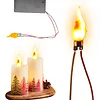 2Pcs 3 3V-5V Flame Lamp Circuit Board with Battery Box Flame Lamp Wick