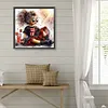 Jolie fille aux grands yeux ronde drill diamond painting-40 * 40cm