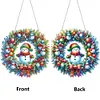 Diamond Painting Acrylic Christmas Snowman Wreath Diamond Painting Ornaments