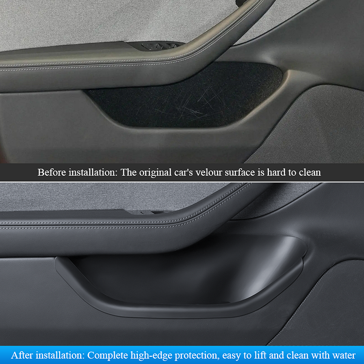 TESLASY Model 3/Y Silicone Door Side Storage Box Waterproof Full Cover Accessories 
