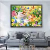 Teacup Rabbit Flowers-9CT Stamped Cross Stitch 80*60cm(Big Size)