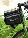 3L Bicycle Front Frame Bag Support Touch Screen Bike Top Tube Bag for 7in Phones