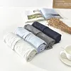 Chemise en lin &agrave; col en V et manches courtes pour hommes