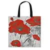 Black and Red Flowers - 11CT DIY Stamped Cross Stitch Shopping Bag 40*40cm/15.75*15.75in