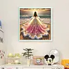 Beach Dress Girl-11CT Stamped Cross Stitch 45*45cm/17.72*17.72in