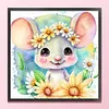 >SALE<Full Embroidery Eco-cotton Thread 11CT Printed Zodiac Rat Cross Stitch 40x40cm