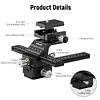 NEEWER 4-Way Macro Focus Slide With Quick Release Plate for Micro Photography Video Bird watching Pulley Shooting Precise Focus, Compatible with Canon Nikon Fuji Sony DSLR Mirrorless Cameras
