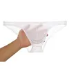 Men's Sexy Seamless See Through Underwear Low Waist Ice Silk Backless Tangas Sheer Bikini Briefs Underpants