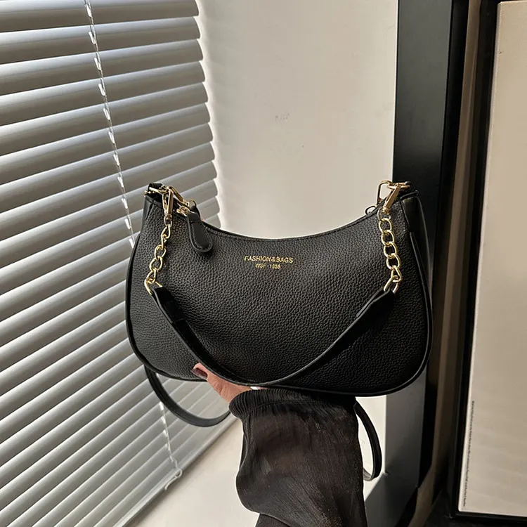 Shoulder Bag for Women Adjustable Strap Crossbody Bag PU Leather Zipper Closure Cherry Pendant Crescent Bag Handbag for Work Tra