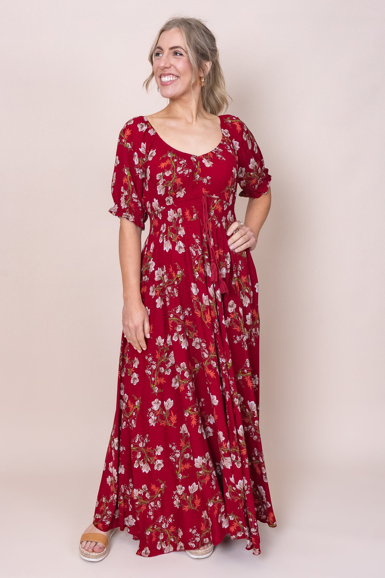 Nikka Maxi Dress in Wine