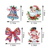 4Pcs Acrylic Special Shaped Christmas DIY Diamond Art Brooch Kit