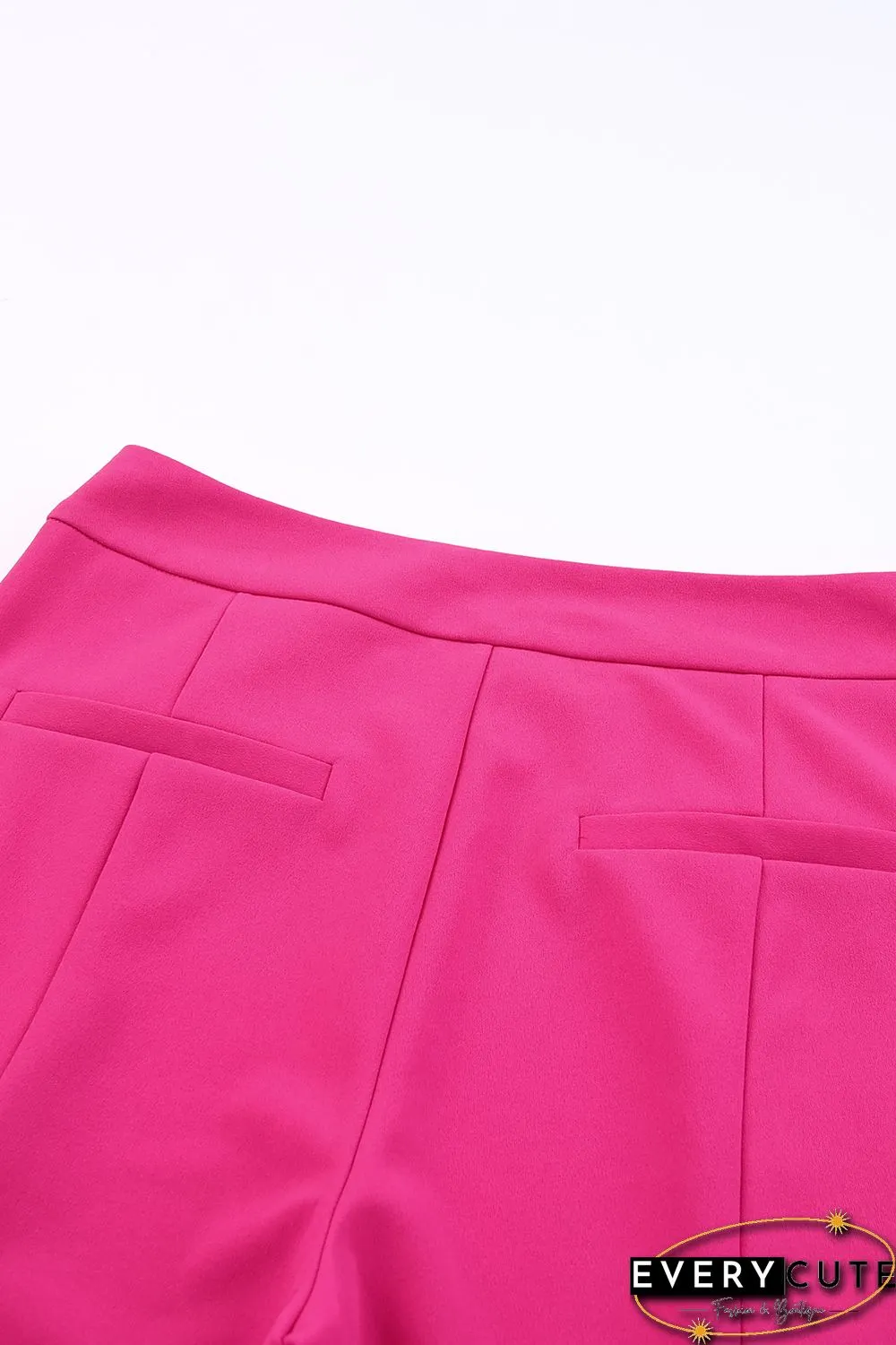 Rose Split Hem High Waist Pants
