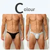 Men's Ultra-Thin Ice Silk U-Convex Pouch Sexy Transparent Mesh Briefs